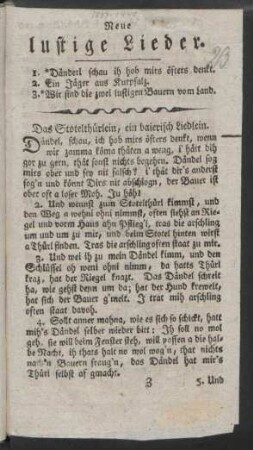 Das Stotelthürlein, ein baierisch Liedlein.