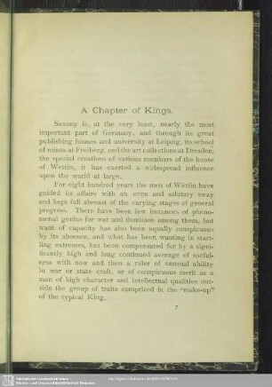 A Chapter of Kings