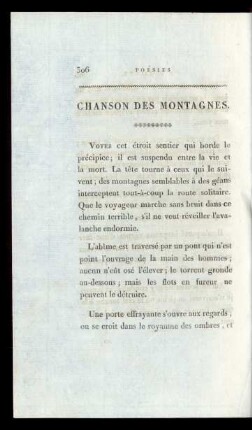 Chanson Des Montagnes.