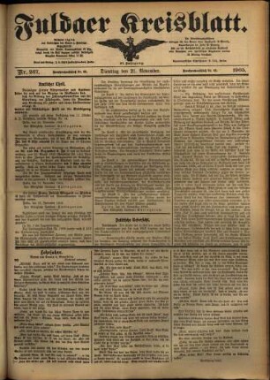 Ausgabe vom Dienstag, den 21. November 1905.