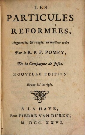 Les Particules reformées