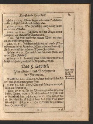 Das 5. Capitel. Von Gütern und Reichthumb der Frommen.