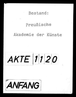 Meisterateliers und Meisterschulen, Vorschläge zur Wiederbesetzung freier Stellen und allgemeine Angelegenheiten