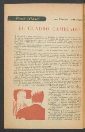 El cuadro cambiado : Cuento policial