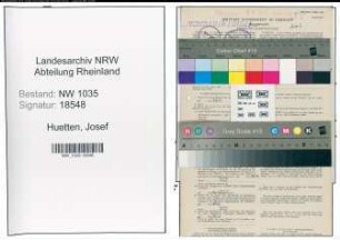 Entnazifizierung Josef Huetten , geb. 11.11.1908 (Steiger)