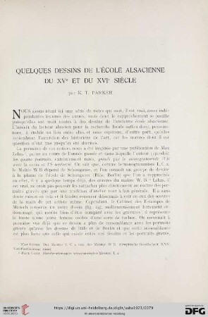 2: Quelques dessins de l'école alsacienne du XVe et du XVIe siècle