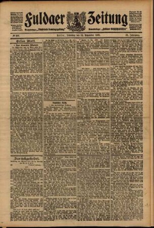 Erste Ausgabe vom Dienstag, den 22. Dezember 1908.