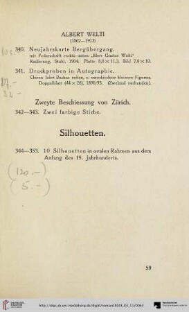 Silhouetten (Nr. 344-353)