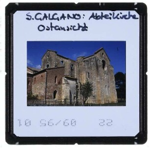 Chiusdino, Abtei S. Galgano : Ostansicht