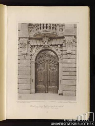 6. Portal vom Hause Kepplerstrasse 3 in Stuttgart. Architekten: Bauräte Eisenlohr & Weigle, daselbst.