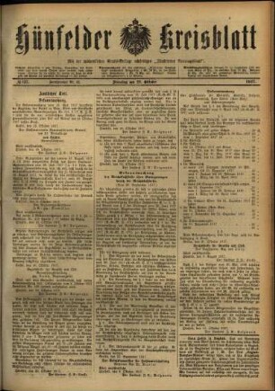 Ausgabe vom Dienstag, den 23. Oktober 1917.