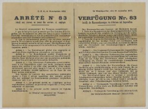 "VERFÜGUNG Nr. 83"