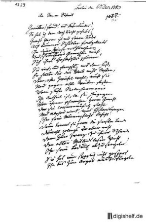 1329: Brief von Anna Louisa Karsch an Klamer Eberhard Carl Schmidt