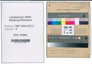 Entnazifizierung Walter Graf , geb. 29.08.1907 (Elektromeister)