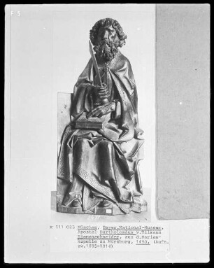 Zwölf sitzende Apostel — Apostel Bartholomäus