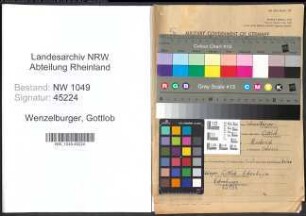 Entnazifizierung Gottlob Wenzelburger , geb. 13.06.1890 (Strassenwaerter)
