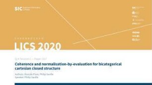 Coherence and normalisation-by-evaluation for bicategorical cartesian closed structure: Q/A Session C - Paper C6.F