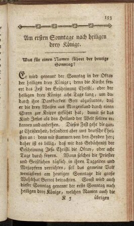 Am ersten Sonntage nach heiligen drey Könige.