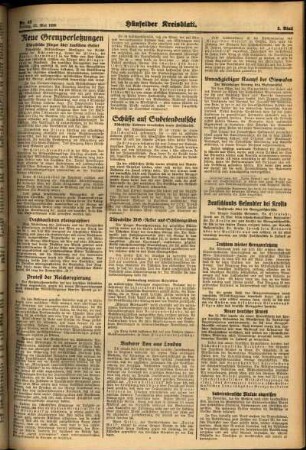 Zweite Ausgabe vom Freitag, den 27. Mai 1938.