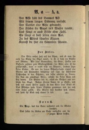 A, a [Sprüche und Kurzgeschichte zum Buchstaben A]