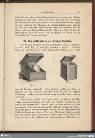 23. Das Aufbewahren der fertigen Negative