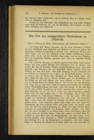 ¬Die¬ Not der evangelischen Volksschule in Östreich : (auch ein Beitrag zur Frage "Simultanschule oder konfessionelle Schule?")