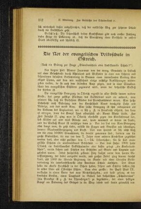 ¬Die¬ Not der evangelischen Volksschule in Östreich : (auch ein Beitrag zur Frage "Simultanschule oder konfessionelle Schule?")