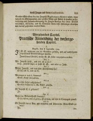 Vierzehendes Capitel. Practische Anwendung der vorhergehenden Capitel
