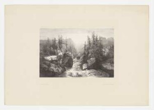 Landschaft mit Tannen und Fluss, Blatt 34 der Folge "Werke"