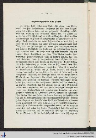 Erziehungsschule und Staat.