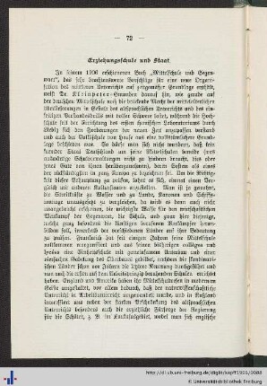 Erziehungsschule und Staat.