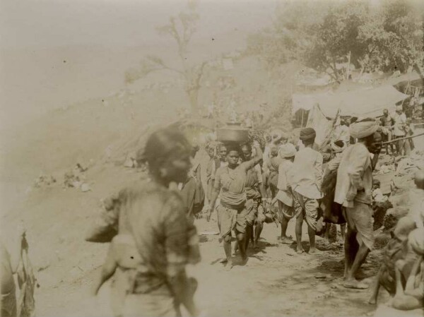 Scène de marché près de Bombay