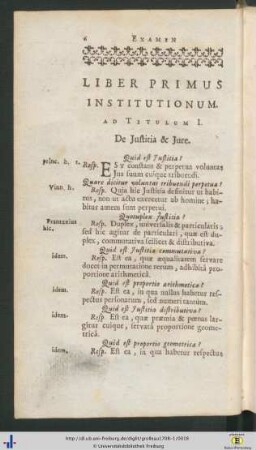 Liber Primus Institutionum.