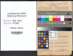Entnazifizierung Albert Weiss , geb. 16.12.1909 (Kaufmann)