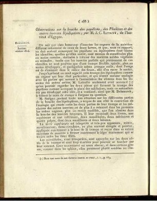 Observations sur la bouche des papillons, des Phalènes et des autres insectes lépidoptères