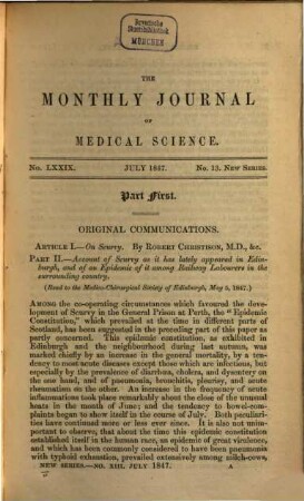 The Monthly journal of medical science. 2. 1847/48