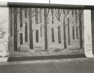 So stark und doch verletzbar : Berliner Mauer (East side gallery). So stark und doch verletzbar (Bild 16). Graffito (1990). Berlin, Mühlenstraße