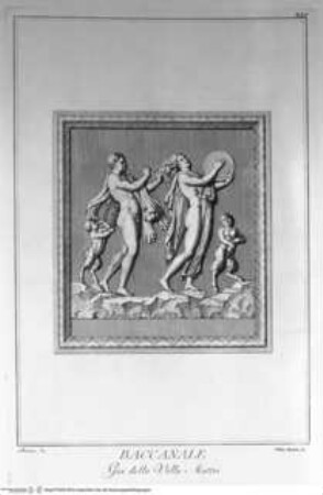 Il Museo Pio-Clementino, Tomo I-VII, Tomo IV: Bassirilievi del Museo Pio-Clementino, Relieffragment mit Satyr und Mänade