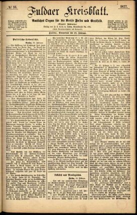 Ausgabe vom Samstag, den 24. Februar 1877.
