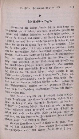 D. Die jüdischen Logen.