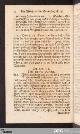Das zweyte Capitel.