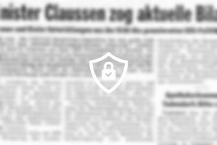 Minister Claussen zog aktuelle Bilanz