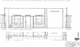 Freudenstadt Hbf: Umbau Empfangsgeb., Wandansicht gegen die Verkaufsstände Empfangsgeb.