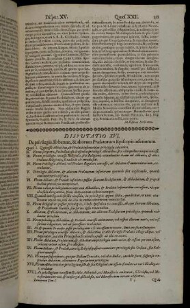 Disputatio XVI. De privilegiis Abbatum, & aliorum Prælatorum Episcopis inferiorum.