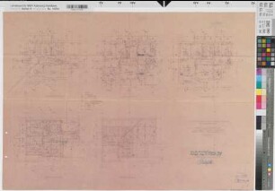 Warendorf (Warendorf) Gymnasium Laurentianum Direktorenwohnung Grundrisse 1955/59 1 : 100 58,5 x 82,5 Pause Staatshochbauamt Beckum Regierung Münster Nr. 34095
