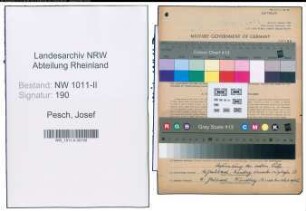 Entnazifizierung Josef Pesch , geb. 01.01.1899 (Arbeiter)