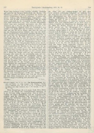 507-509 [Rezension] Steuernagel, Carl, Das Deuteronomium, übersetzt und erklärt. 2., völlig umgearb. Aufl