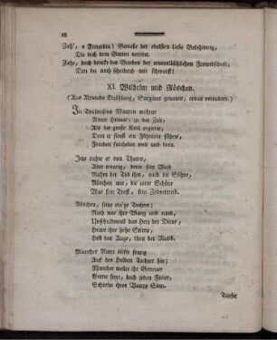 XI. Wilhelm und Röschen.
