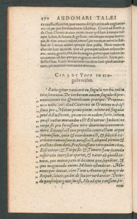 Cap. 3. De Voce In Singulis verbis.