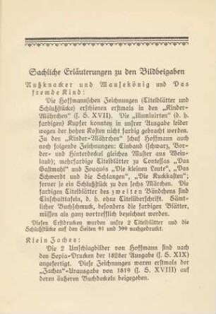 Sachliche Erläuterungen zu den Bildbeigaben